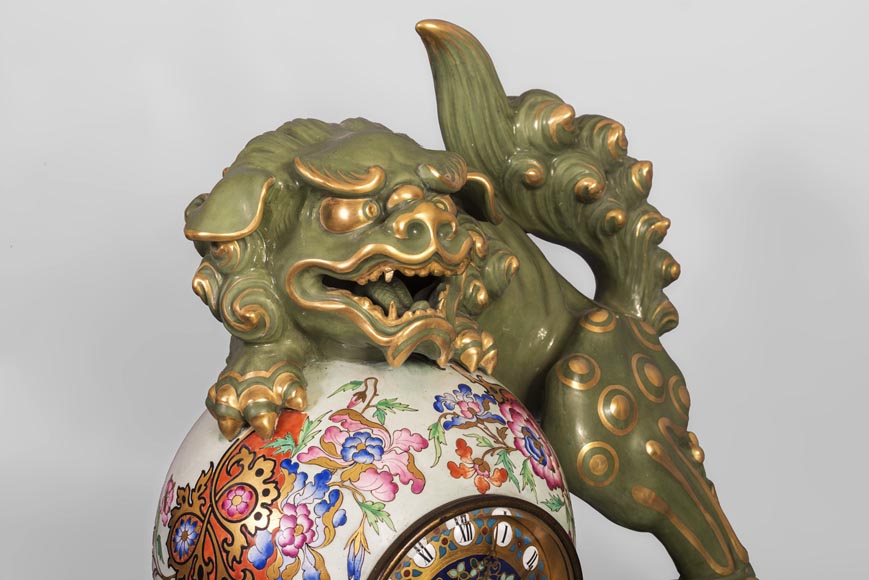 日式风格石狮摆钟-5