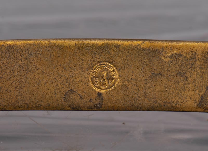 日本主义风格巴卡拉水晶盘，铜鎏金底座-8