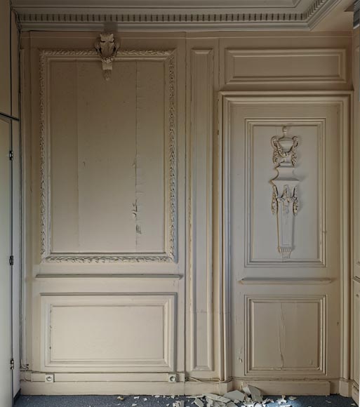 路易十六新古典主义风格全套精美彩绘木镶板-1