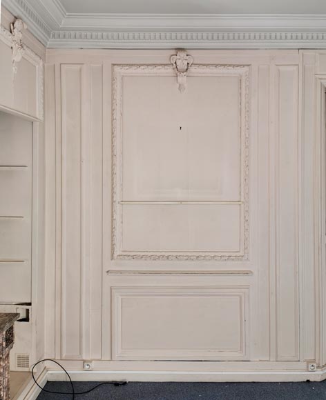 路易十六新古典主义风格全套精美彩绘木镶板-5