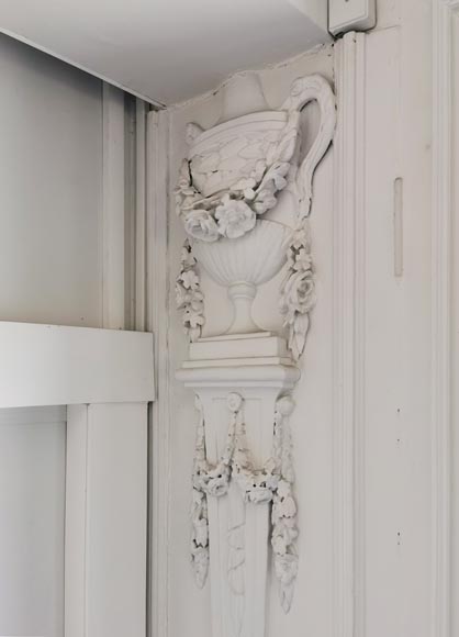 路易十六新古典主义风格全套精美彩绘木镶板-7