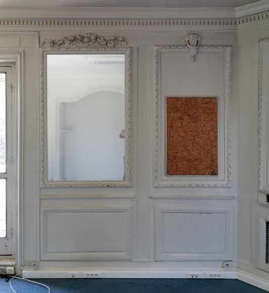 路易十六新古典主义风格全套精美彩绘木镶板-8