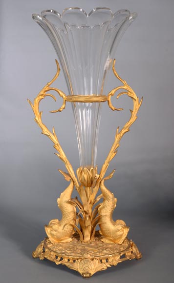 水晶商人克里希（CLICHY）出品，水晶艺术品，镀金青铜配件，19世纪中叶-1