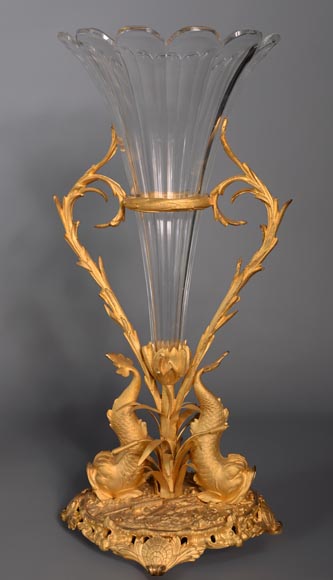 水晶商人克里希（CLICHY）出品，水晶艺术品，镀金青铜配件，19世纪中叶-3