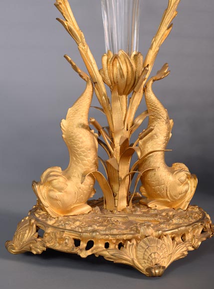 水晶商人克里希（CLICHY）出品，水晶艺术品，镀金青铜配件，19世纪中叶-5