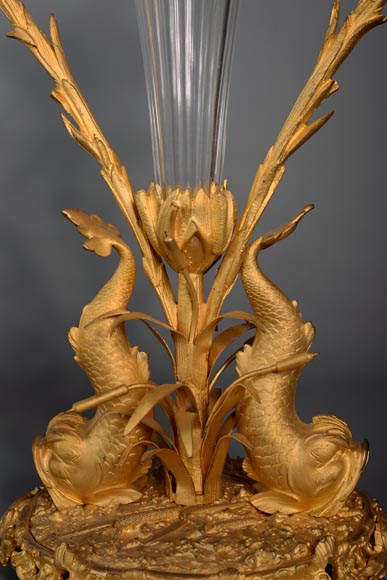 水晶商人克里希（CLICHY）出品，水晶艺术品，镀金青铜配件，19世纪中叶-6