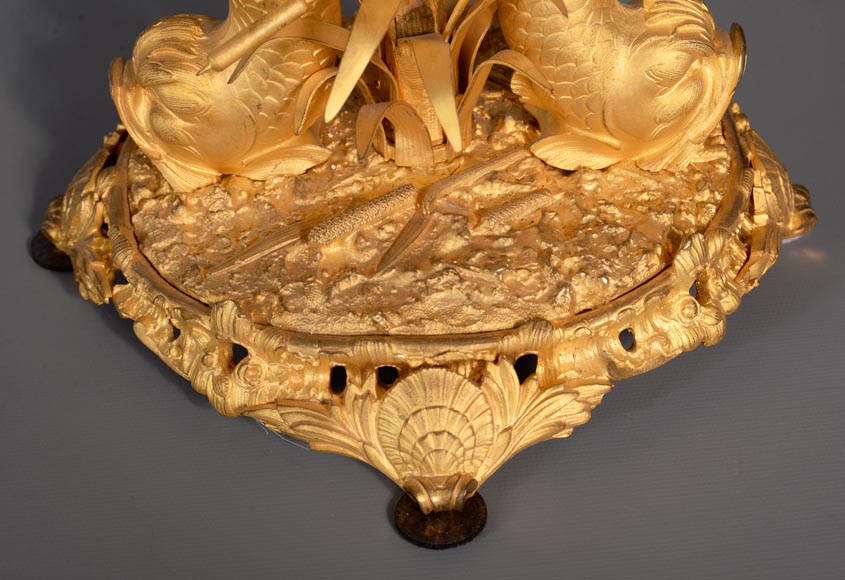 水晶商人克里希（CLICHY）出品，水晶艺术品，镀金青铜配件，19世纪中叶-8
