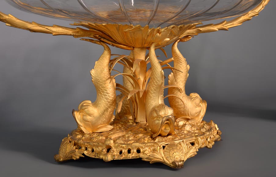 水晶商人克里希（CLICHY）出品，水晶艺术品，镀金青铜配件，19世纪中叶-10
