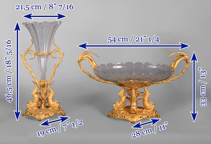 水晶商人克里希（CLICHY）出品，水晶艺术品，镀金青铜配件，19世纪中叶-11