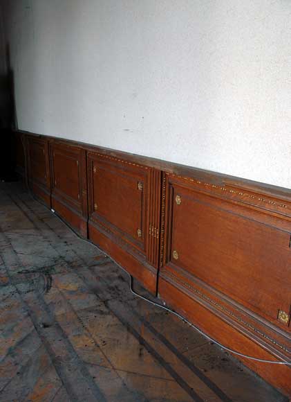 路易十六风格橡木灰墁制护墙板-16