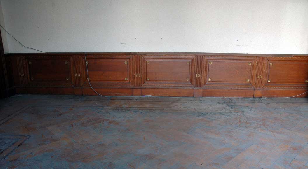 路易十六风格橡木灰墁制护墙板-17