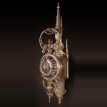 雕塑家皮亚特与雷昂商行合作：新哥特式釉饰镀银铜质挂钟    