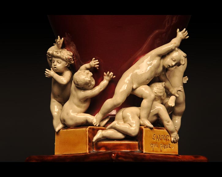 路易·罗伯特·卡里耶贝勒斯 (1848-1913). 舒瓦西勒鲁瓦陶器厂 (1863-1938) “各自逃生！”-2
