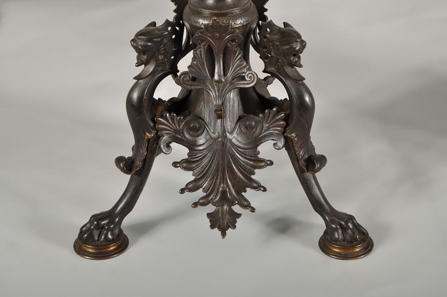 安托万·路易斯·巴里（Antoine-Louis BARYE，1795-1875年，按照该艺术家风格），一对饰有鹳饰的立地烛台-7