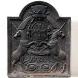 独角兽和Le Peletier家族徽章炉板铸件